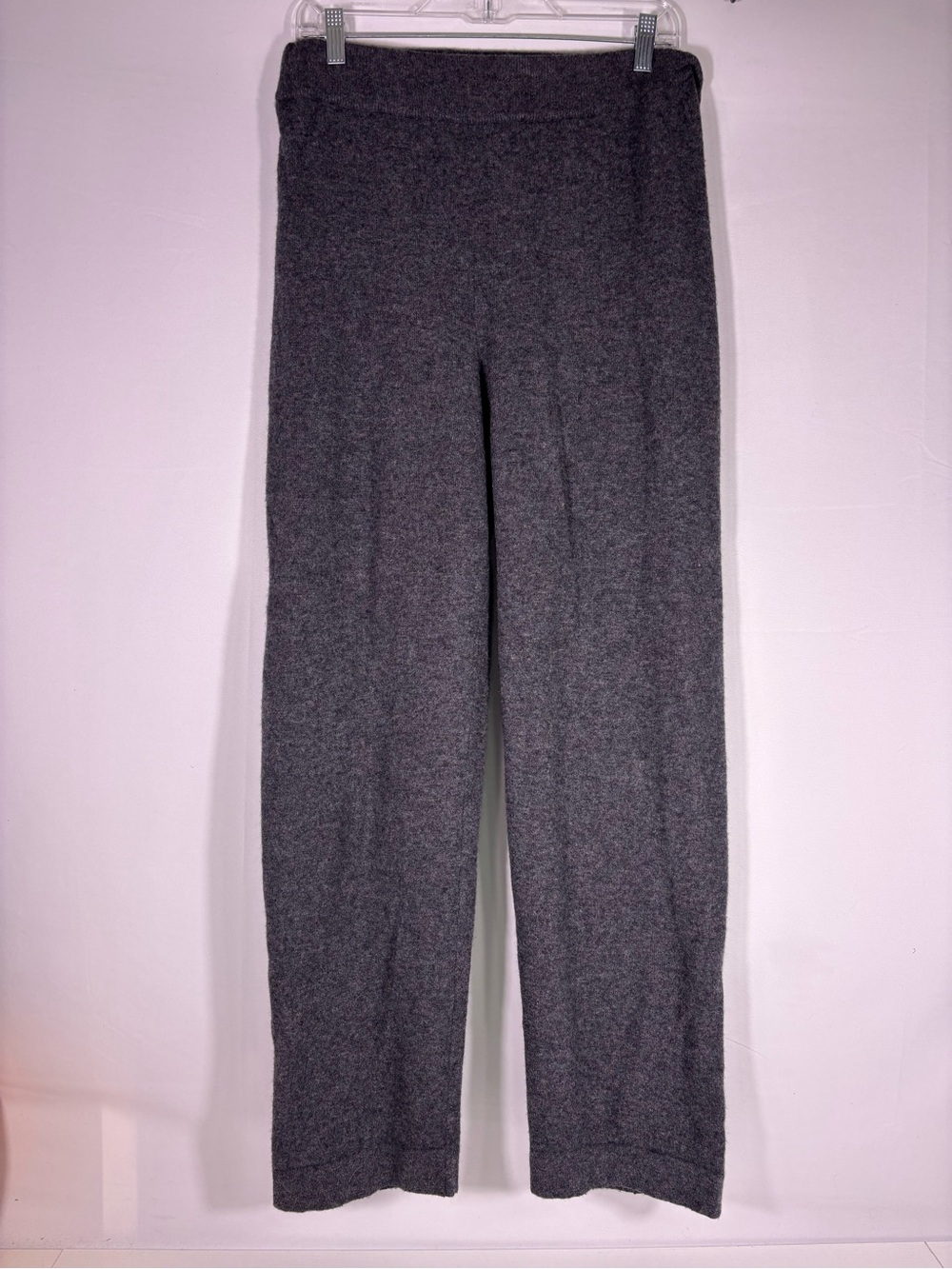 Sweaty Betty Charcoal Gray Cozy Knit Wide Leg Lounge Pants Medium